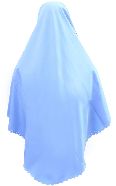 Jilbab Segi Empat Biru Langit  LISABA COLLECTION